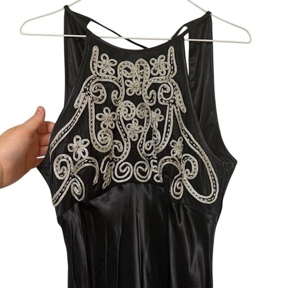 Zum Zum Women's Med VTG 90s Maxi Dress Y2K Whimsigoth Sequins Homecoming - Picture 3 of 11